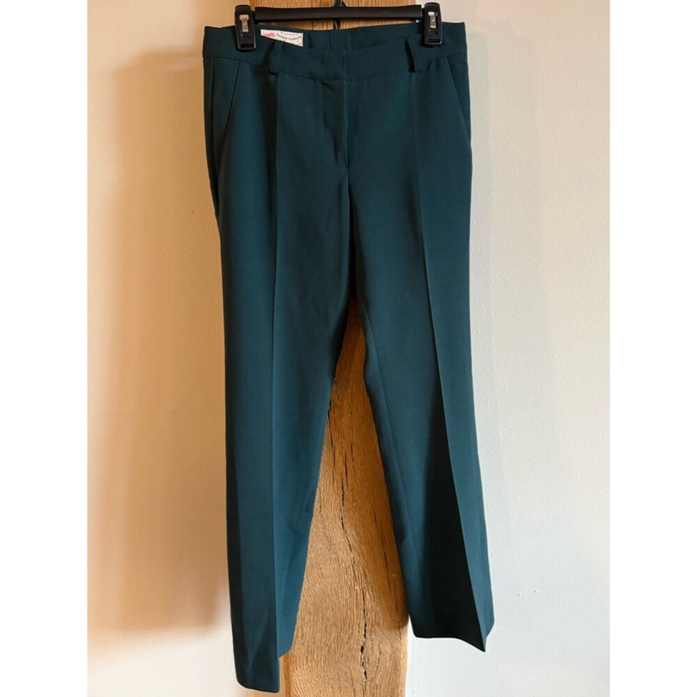 Maison Common Wool Mid-Rise Flare Dress Pants Teal Sz US 6